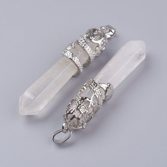 Clear Quartz Dragon Point Pendant