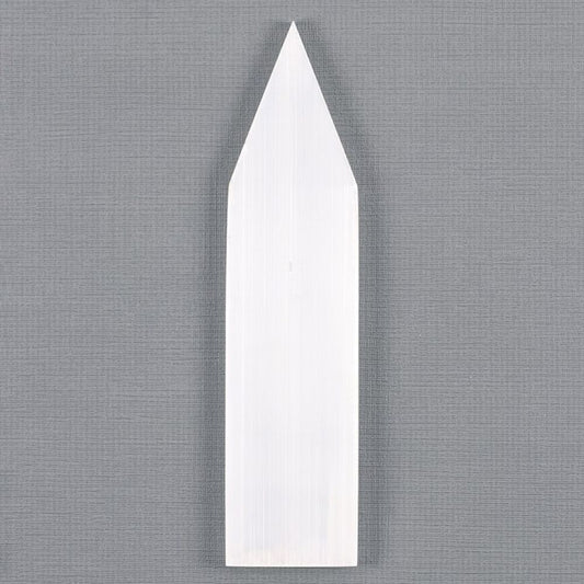 Selenite Flat Pointed Wand