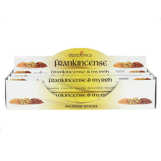 Set of 6 Packets of Elements Frankincense and Myrrh Incense Sticks