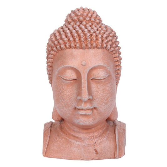 41cm Terracotta Effect Buddha Head Ornament